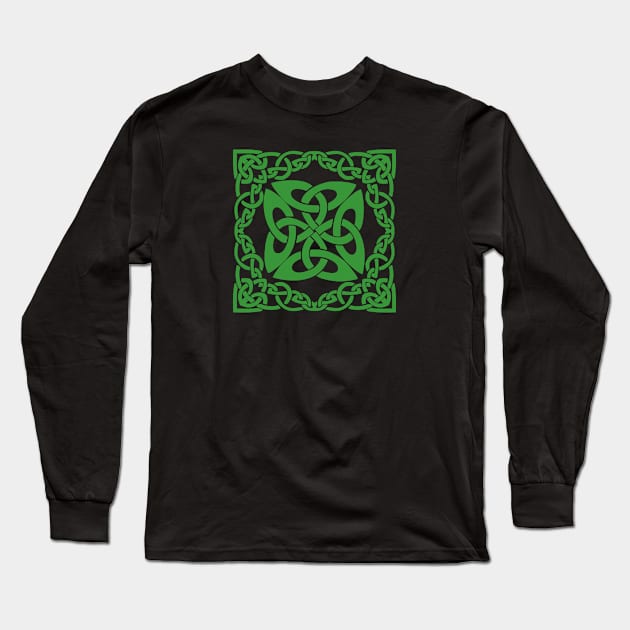 Decorative Celtic Style Pattern Long Sleeve T-Shirt by POD Creations